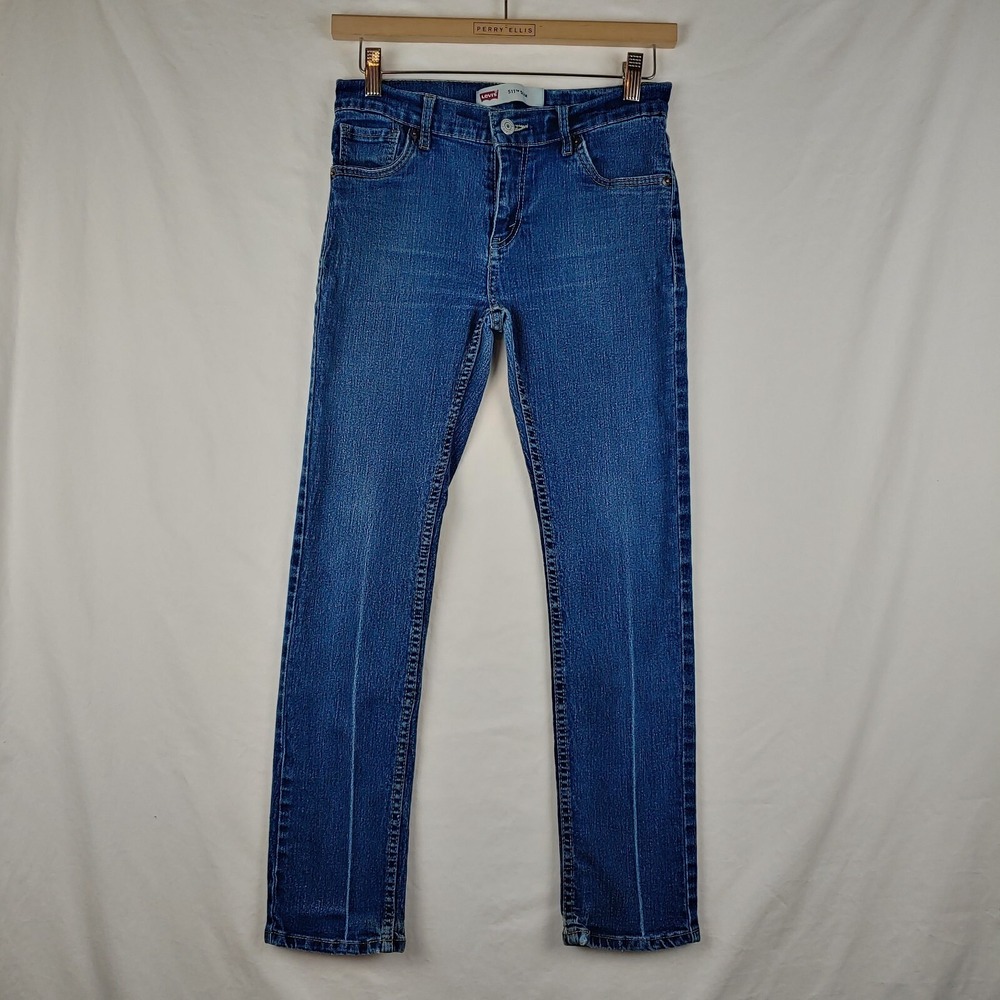Levis 511 Jeans Boys 14 Regular (27x26) Blue Slim Fit Stretch Denim